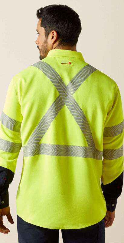 FR Hi-Vis Air Inherent Classic Fit Work Shirt Back